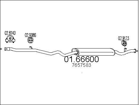 MTS Izplūdes gāzu trokšņa slāpētājs (pēdējais) 01.66600