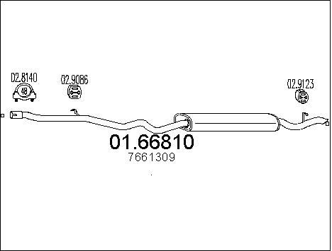 MTS Izplūdes gāzu trokšņa slāpētājs (pēdējais) 01.66810