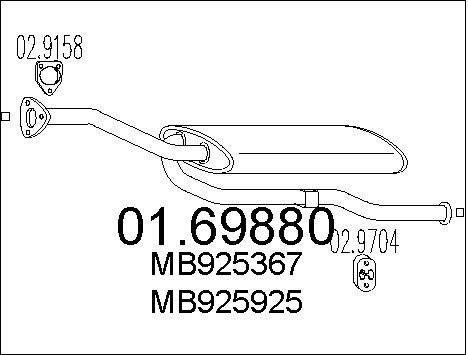 MTS Izplūdes gāzu trokšņa slāpētājs (pēdējais) 01.69880