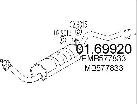 MTS Глушитель выхлопных газов конечный 01.69920