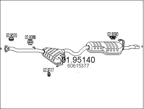 MTS Глушитель выхлопных газов конечный 01.95140