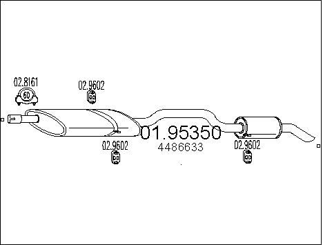 MTS Глушитель выхлопных газов конечный 01.95350