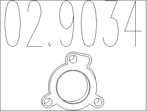 MTS Прокладка, труба выхлопного газа 02.9034