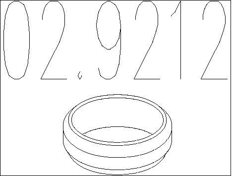 MTS Уплотнительное кольцо, труба выхлопного газа 02.9212