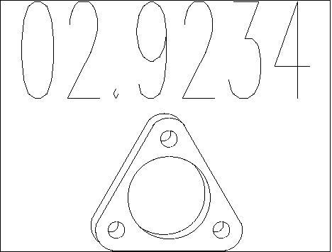 MTS Прокладка, труба выхлопного газа 02.9234