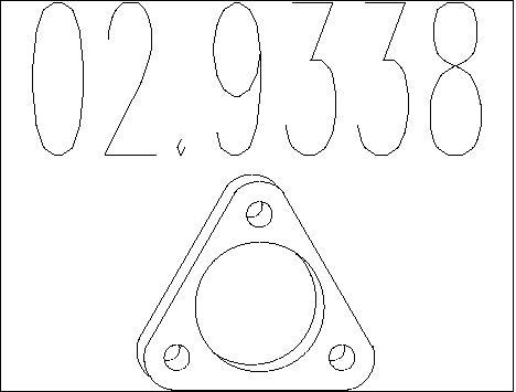 MTS Прокладка, труба выхлопного газа 02.9338