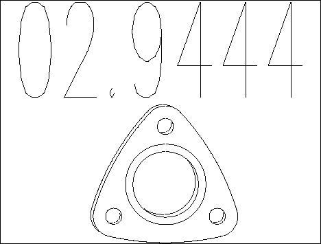 MTS Прокладка, труба выхлопного газа 02.9444