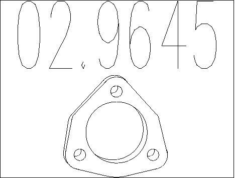 MTS Прокладка, труба выхлопного газа 02.9645