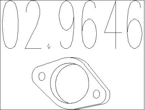 MTS Прокладка, труба выхлопного газа 02.9646