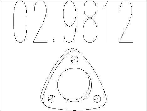 MTS Прокладка, труба выхлопного газа 02.9812