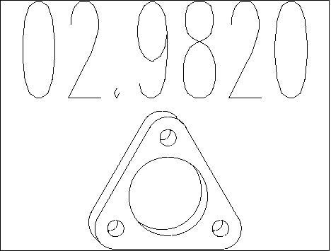 MTS Прокладка, труба выхлопного газа 02.9820