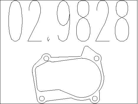 MTS Прокладка, труба выхлопного газа 02.9828