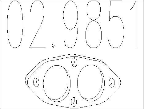 MTS Прокладка, труба выхлопного газа 02.9851