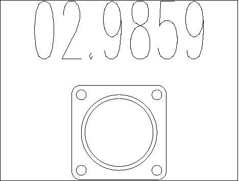 MTS Прокладка, труба выхлопного газа 02.9859