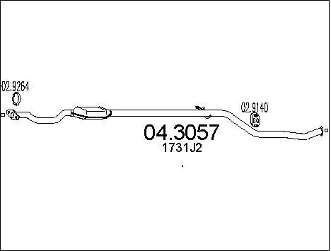 MTS Katalizators 04.3057