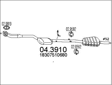 MTS Katalizators 04.3910