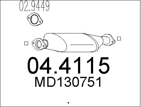 MTS Katalizators 04.4115