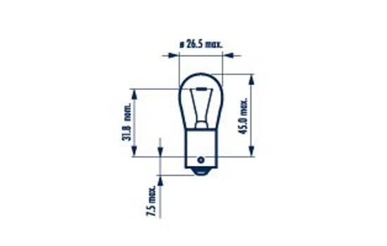NARVA Лампа накаливания, дополнительный фонарь сигнала т 17643