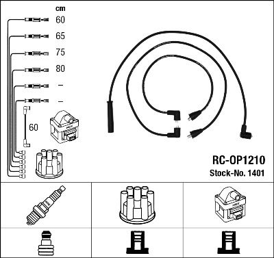 NGK Комплект проводов зажигания 1401