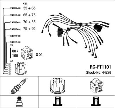 NGK Комплект проводов зажигания 44236