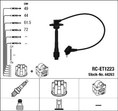 NGK Комплект проводов зажигания 44263