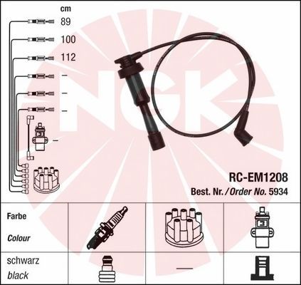 NGK Augstsprieguma vadu komplekts 5934