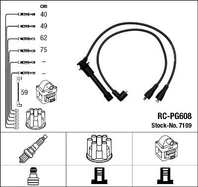 NGK Комплект проводов зажигания 7109