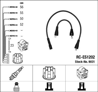 NGK Комплект проводов зажигания 9031