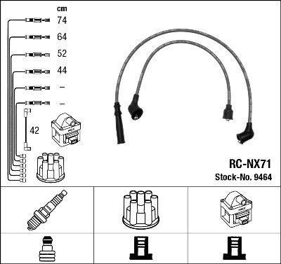 NGK Комплект проводов зажигания 9464