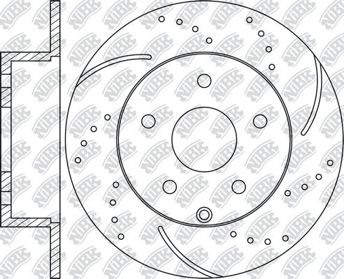 NIBK Экономичный тормозной диск RN1302DSET