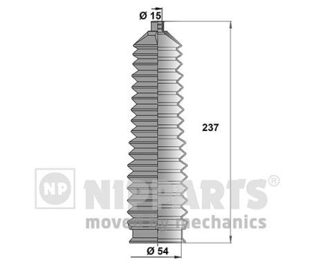 NIPPARTS Комплект пыльника, рулевое управление J2840304