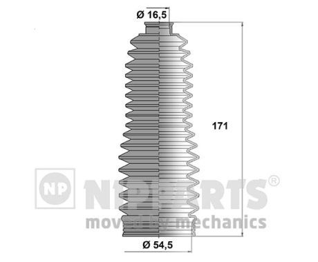 NIPPARTS Putekļusargu komplekts, Stūres iekārta J2842028