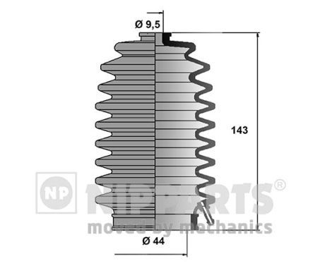 NIPPARTS Putekļusargu komplekts, Stūres iekārta J2844002