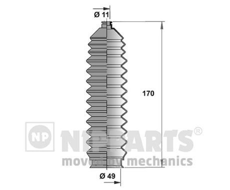 NIPPARTS Putekļusargu komplekts, Stūres iekārta J2846001