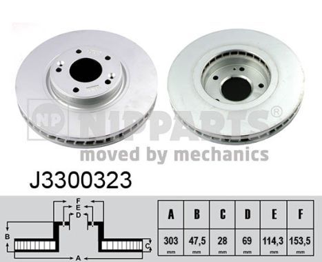 NIPPARTS Bremžu diski J3300323