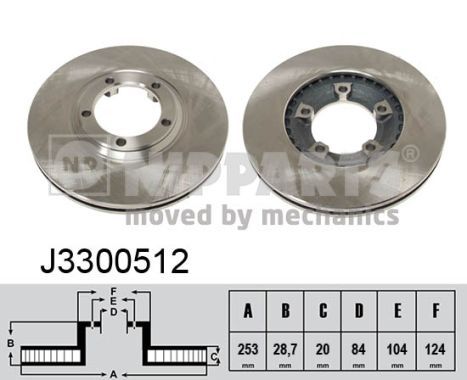 NIPPARTS Bremžu diski J3300512