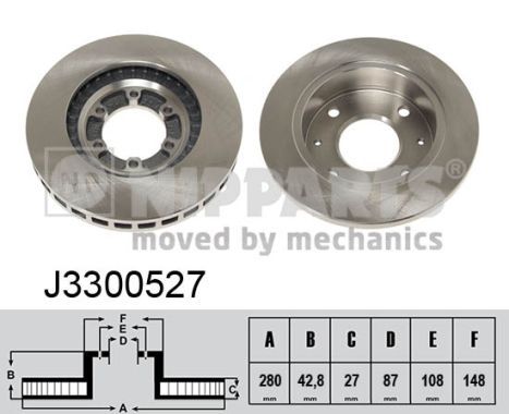 NIPPARTS Bremžu diski J3300527