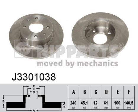 NIPPARTS Bremžu diski J3301038