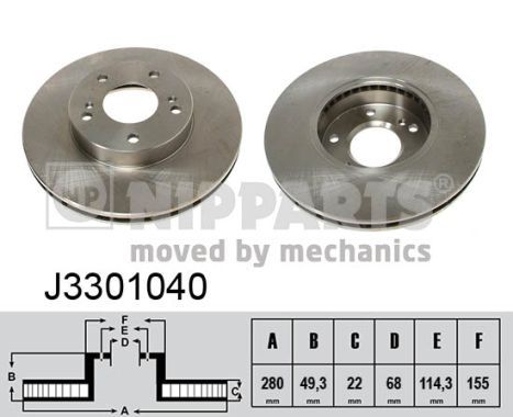 NIPPARTS Тормозной диск J3301040