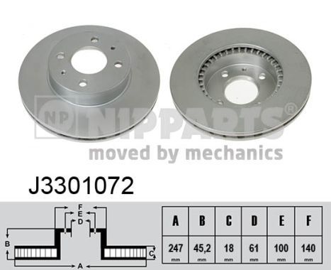 NIPPARTS Bremžu diski J3301072