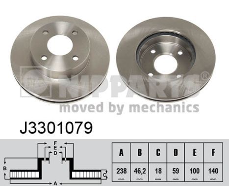 NIPPARTS Bremžu diski J3301079