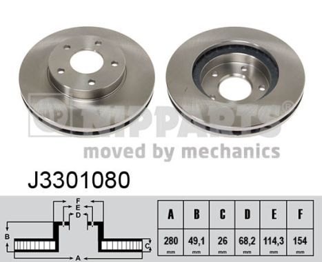 NIPPARTS Bremžu diski J3301080