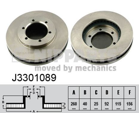 NIPPARTS Bremžu diski J3301089