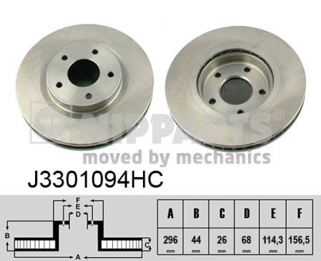 NIPPARTS Тормозной диск J3301094HC