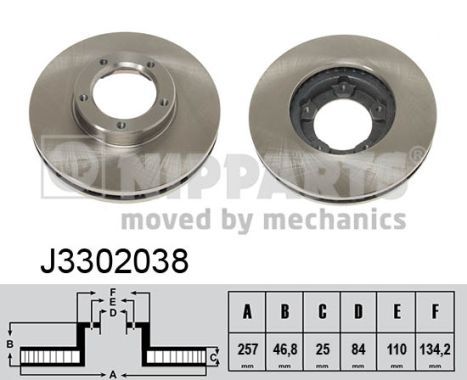 NIPPARTS Тормозной диск J3302038