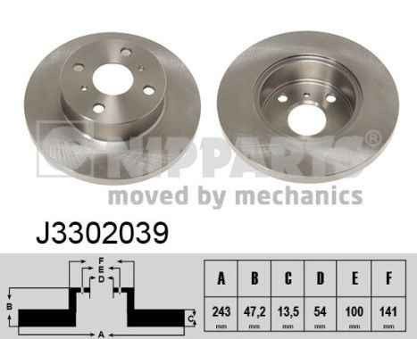 NIPPARTS Тормозной диск J3302039