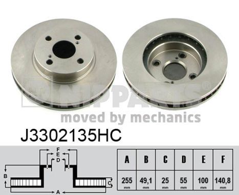 NIPPARTS Bremžu diski J3302135HC