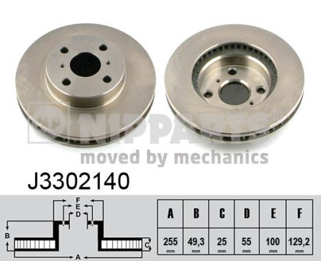 NIPPARTS Bremžu diski J3302140