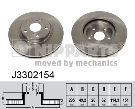 NIPPARTS Bremžu diski J3302154