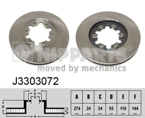 NIPPARTS Тормозной диск J3303072